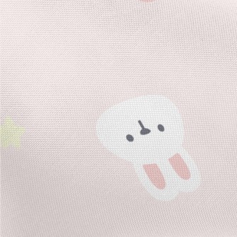 Pink And Cute Strawberry Rabbi Pongee