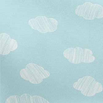 Hand Drawn White Clouds Pongee
