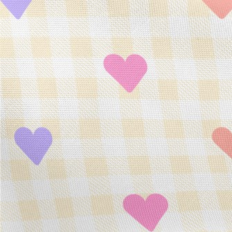 Simple And Small Love Grid Pongee