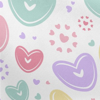 Colorful Love Heart Pongee