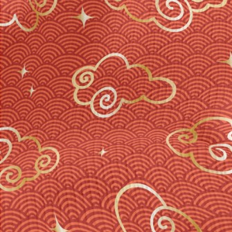 Joyful Golden Clouds Stretch Jersey