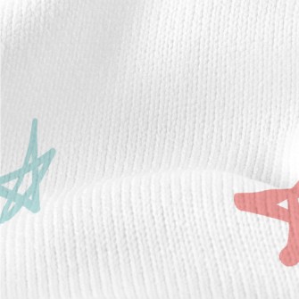 Hand Drawn Colorful Stars Stretch Jersey