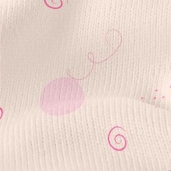 Simple Pink Sphere And Lines Stretch Jersey