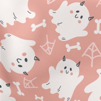 Cute Little Ghost Lightweight Cotton Poplin