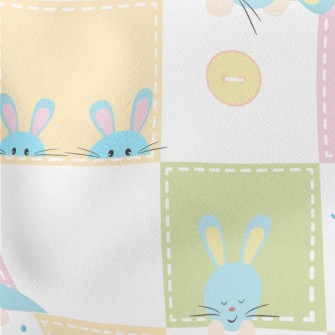 Cute And Lovely Rabbit Plaid Lightweight Cotton Poplin