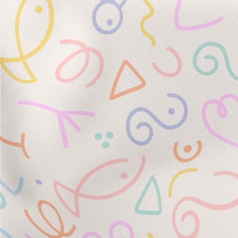 Interesting Line Graphics Lightweight Cotton Poplin