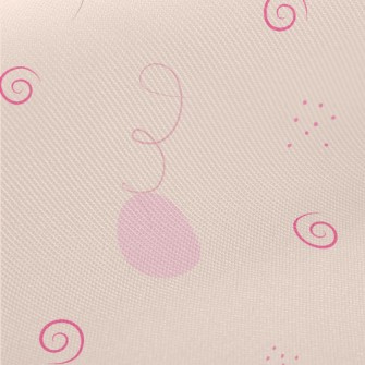 Simple Pink Sphere And Lines Midweight Cotton Poplin