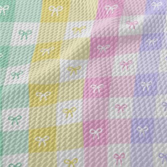Colored Bow Tie Plaid Birdseye Piqué