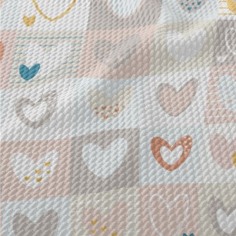 Pink And Sweet Love Grid Birdseye Piqué