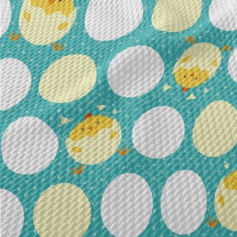 Round Egg Shape And Chick Birdseye Piqué
