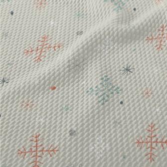 Snowflake Graphics In Differen Birdseye Piqué