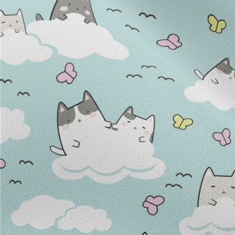 Cat In The White Clouds Chiffon