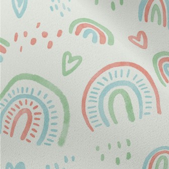 Watercolor Rainbow Lines Chiffon