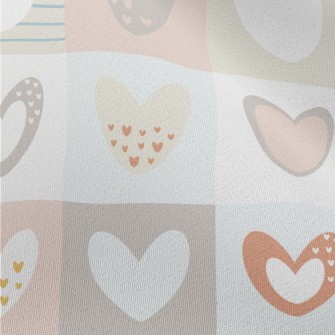 Pink And Sweet Love Grid Chiffon