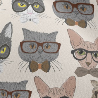 Cats Wearing Glasses Chiffon