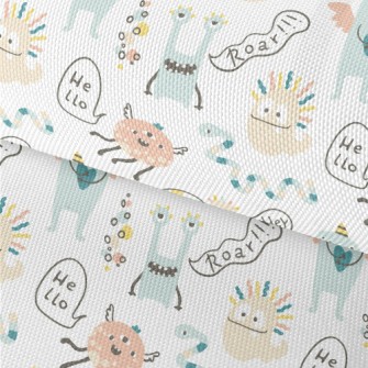 Cute And Funny Monsters Waterproof Oxford