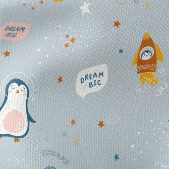 Penguins Floating In Space Waterproof Canvas