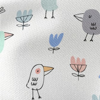 Funny And Cute Birds Waterproof Canvas