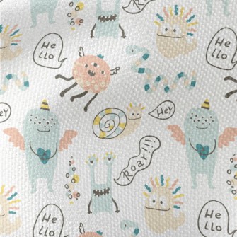 Cute And Funny Monsters Waterproof Canvas