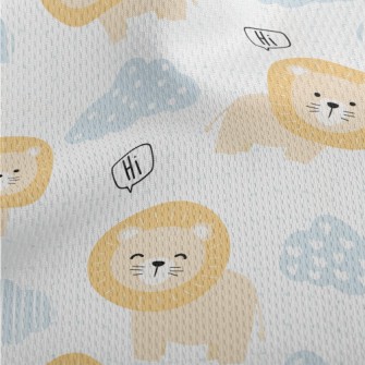 Cute And Silly Lion Athletic Mesh Flat Back