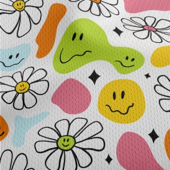 Funny And Cute Emoticon Graphi Athletic Mesh Flat Back