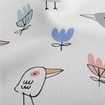 Funny And Cute Birds Athletic Mesh Flat Back