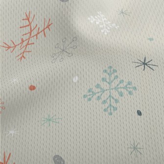 Snowflake Graphics In Differen Athletic Mesh Flat Back