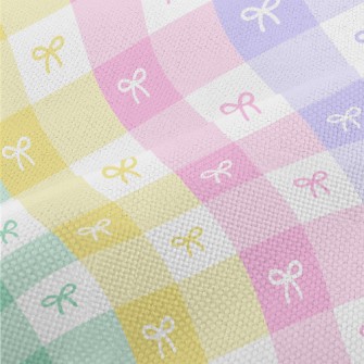 Colored Bow Tie Plaid Performance Linen