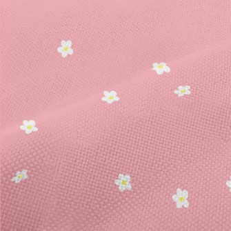 Small White Flowers On Bright  Performance Linen