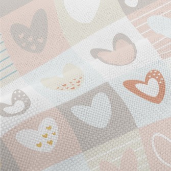 Pink And Sweet Love Grid Performance Linen