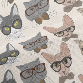 Cats Wearing Glasses Performance Linen