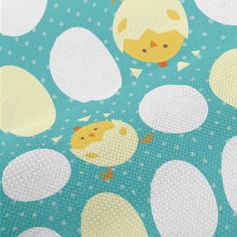 Round Egg Shape And Chick Performance Linen