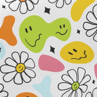 Funny And Cute Emoticon Graphi Twill