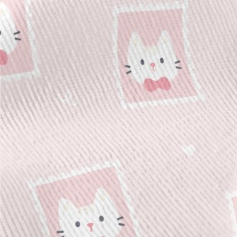 Cute Pink Cat Stamp Standard Corduroy