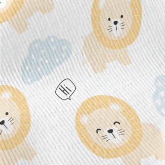 Cute And Silly Lion Standard Corduroy
