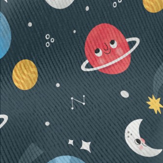 Colorful Planets In The Univer Standard Corduroy