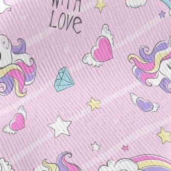 Pink Girl&#39;s Unicorn World Standard Corduroy