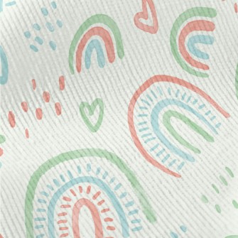 Watercolor Rainbow Lines Standard Corduroy