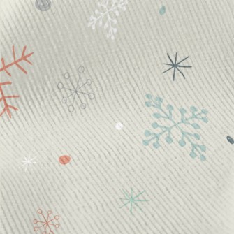 Snowflake Graphics In Differen Standard Corduroy