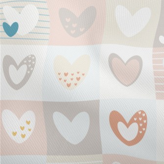 Pink And Sweet Love Grid Dobby