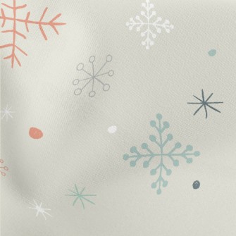 Snowflake Graphics In Differen Stretch Ponte