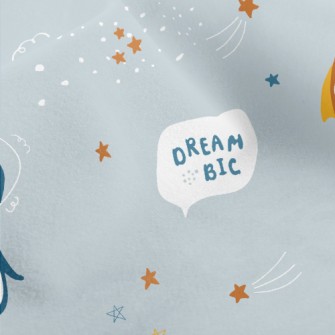 Penguins Floating In Space Micro Fleece
