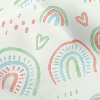 Watercolor Rainbow Lines Micro Fleece