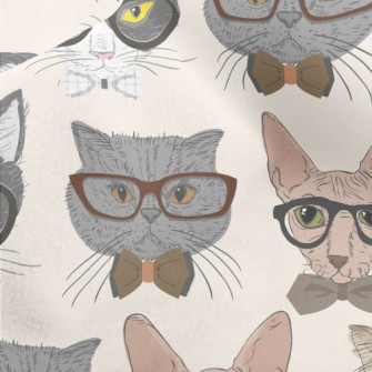 Cats Wearing Glasses Micro Fleece