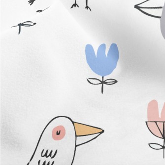 Funny And Cute Birds Micro Fleece
