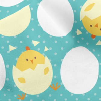 Round Egg Shape And Chick Micro Fleece