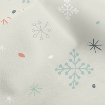 Snowflake Graphics In Differen Micro Fleece