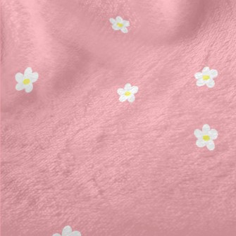 Small White Flowers On Bright  Minky