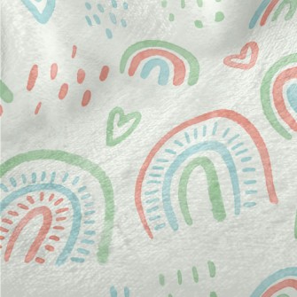 Watercolor Rainbow Lines Minky