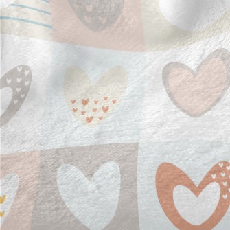 Pink And Sweet Love Grid Minky